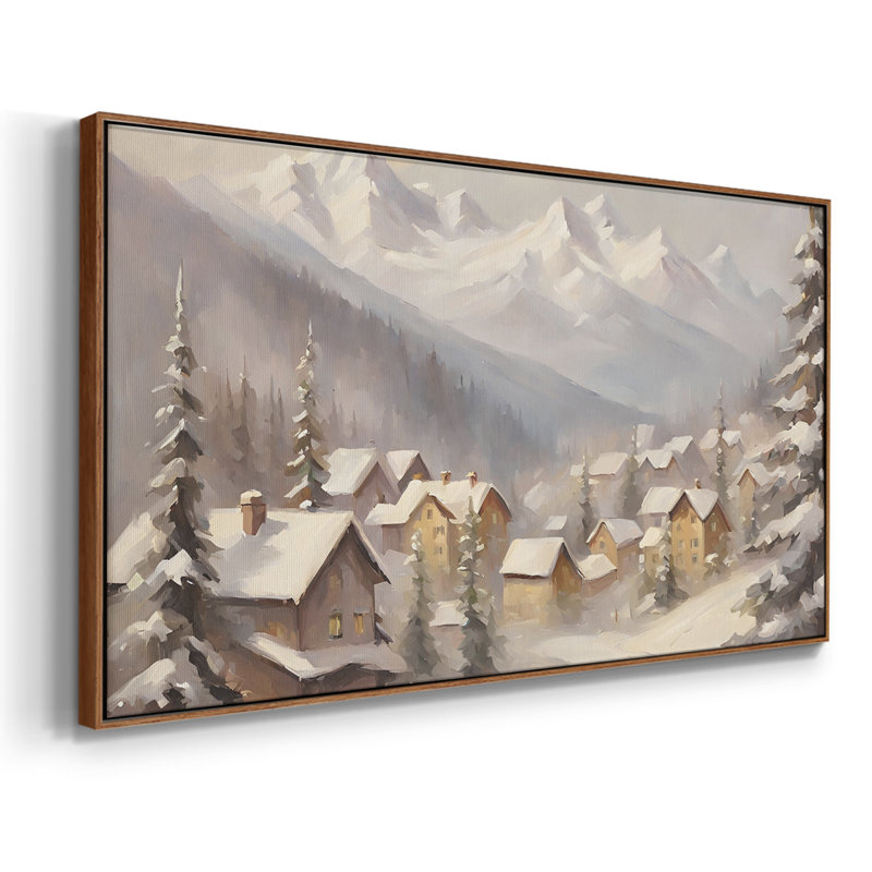 Paysage, série CCGXI, toile tendue avec châssis, prête à être accrochée, Noyer, H 17 po x l 33 po