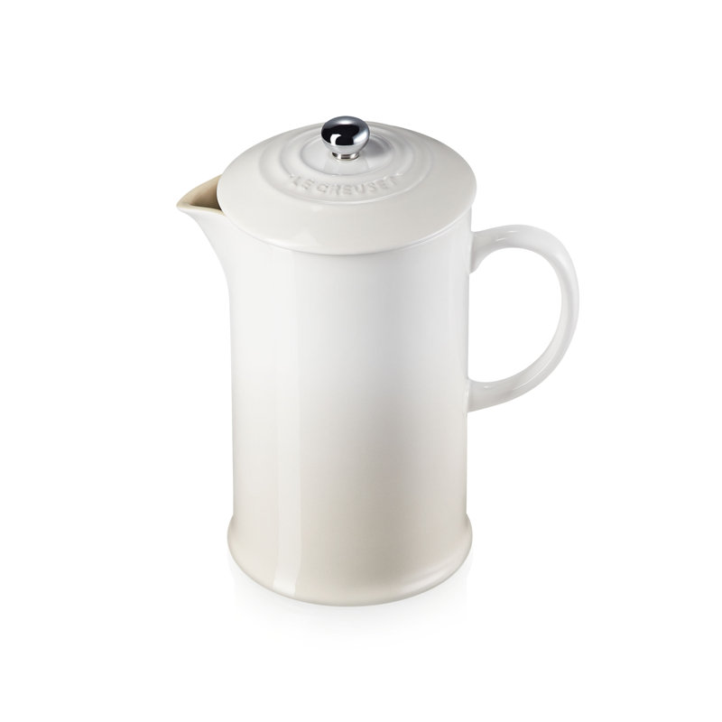Le Creuset Stoneware Cafetiere with Metal Press, Meringue