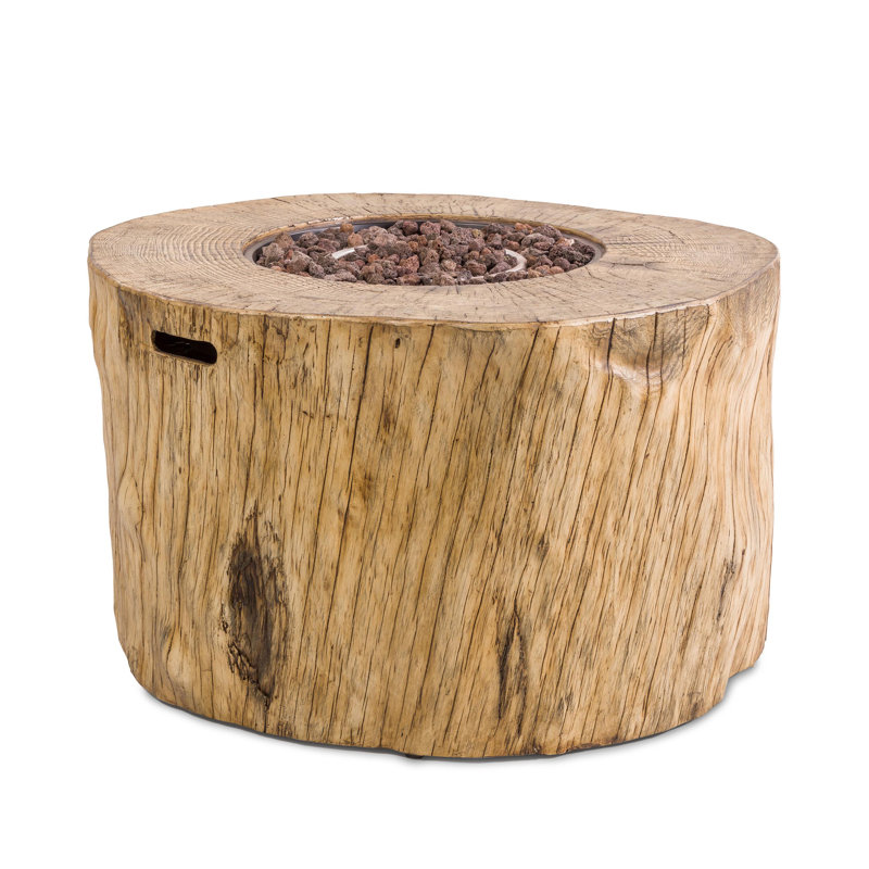 Statham Cylinder Propane Smokeless Fire Pit Table with Hidden Fuel Tank