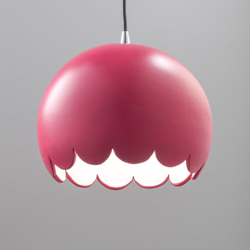Cerra 1 - Light Single Dome Pendant, Dark Bronze, Cerise