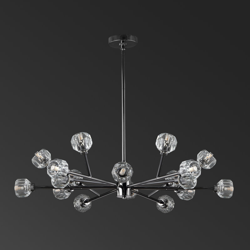 Elizabelle 18 - Light Chandelier, Black