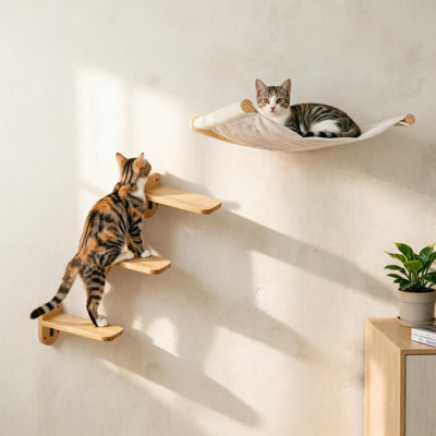 Cat Hammock Bed with 3 Steps Set