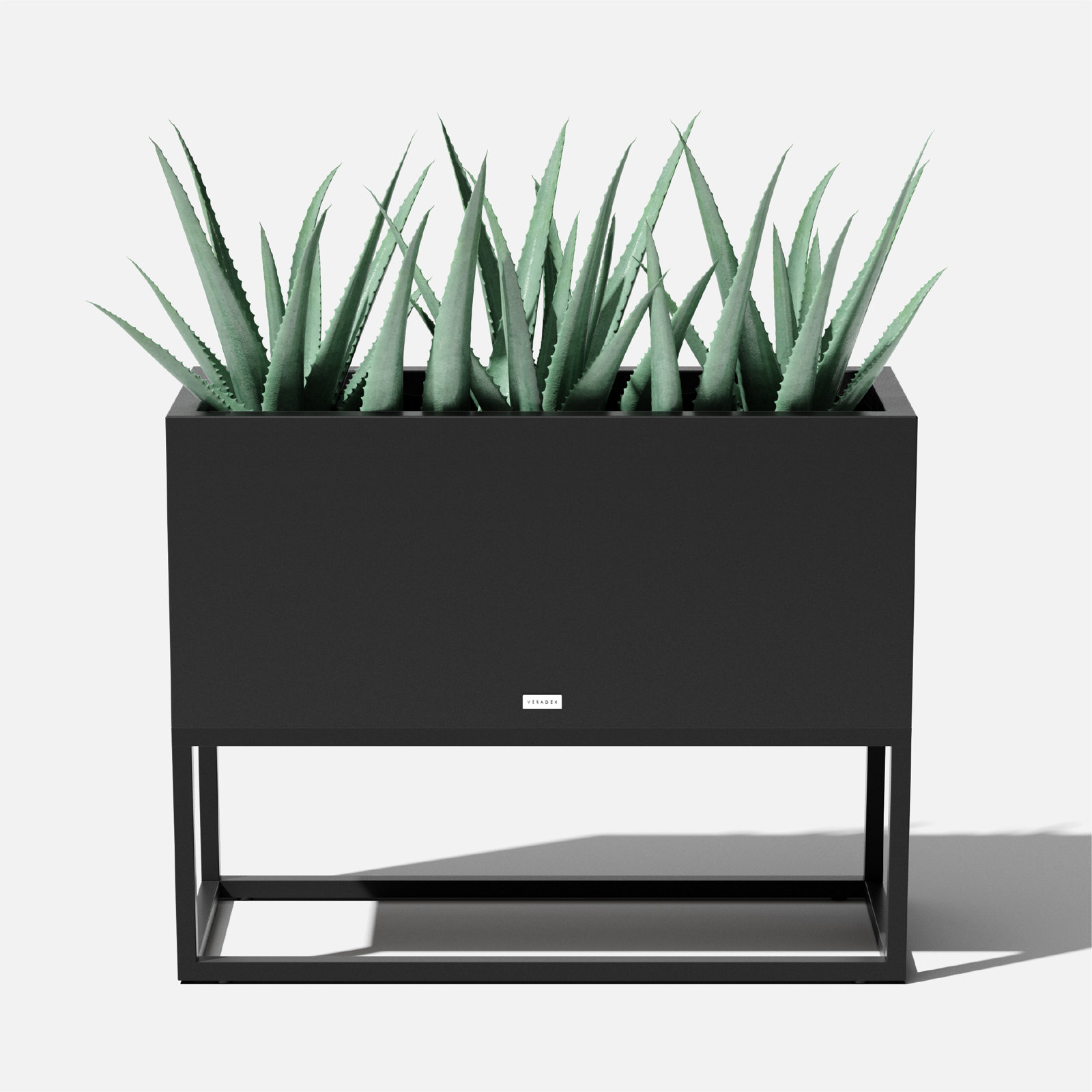 Veradek Block Series Raised Long Box Planter, 30" H x 15" W x 38" D, Black