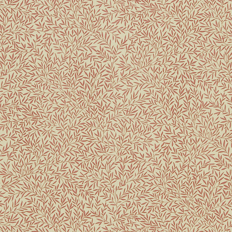 Lily Leaf Fabric, Red