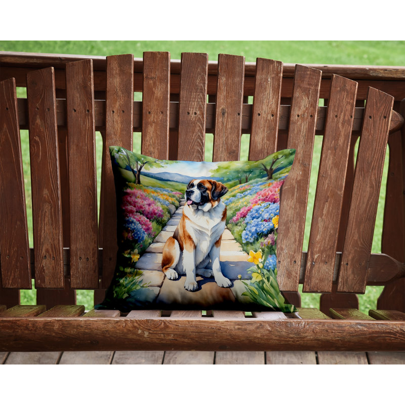 Coussin décoratif intérieur / extérieur Spring Path, H 14 po x l 14 po