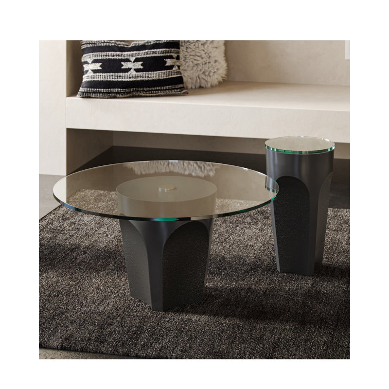 Lemy End Table, Polished Brass