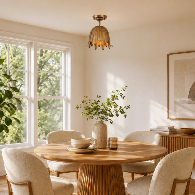 Semi Flush Mount, Brass