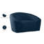 Fauteuil demi-tonneau en velours Alaw-1910994065