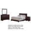 Ensemble de chambre à coucher grand lit 4 pièces Desy, similicuir brun cacao foncé-114565948