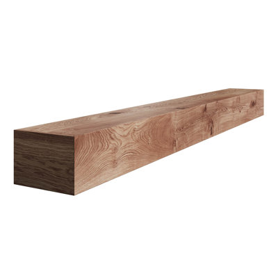 5 In. D X 7.25 In. W X 72 In. L Unfinished White Oak Wood Mantel