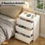 45cm W Manufactured Wood Bedside Table