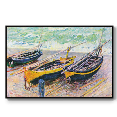 Trois bateaux de pêche à Eretrat