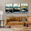 Paysage naturel - Cadre photo 3 pièces, impression sur toile-86896597-86896598