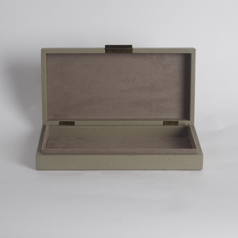 Alpen Box-Bark-Lg, Bark, 2.75" H x 14" W x 7" D