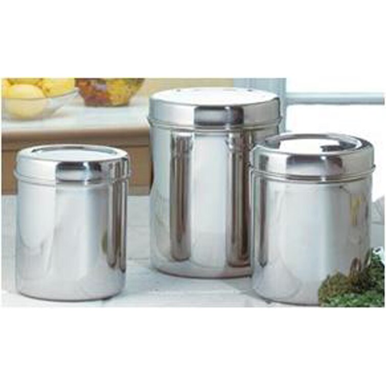 2 OGGI Stainless Steel Kitchen Canisters Airtight Clamp Lids 4.75
