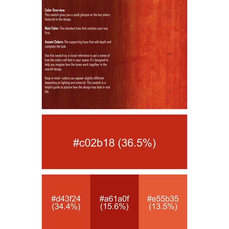 Tapis contemporain orange, Rectangle 4 pi x 6 pi