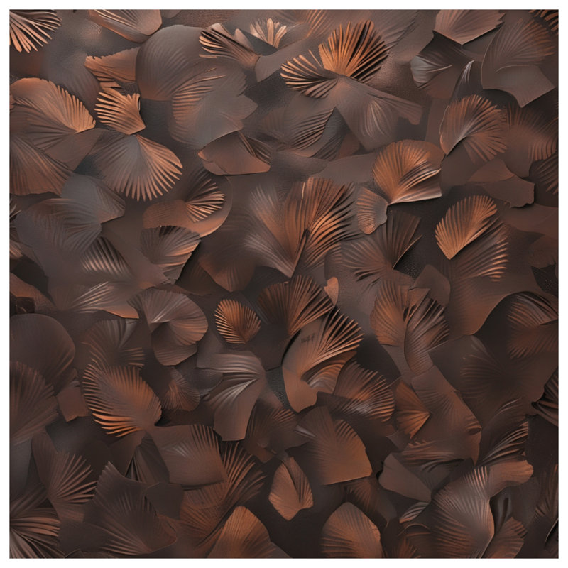 Bronze Leaf Texture Double Sided Throw Pillows, 18 x 18 inches