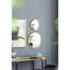 Miroir convexe de 15 po avec rebord doré et cadre en fer pour meuble-lavabo à rebord doré-1875220606