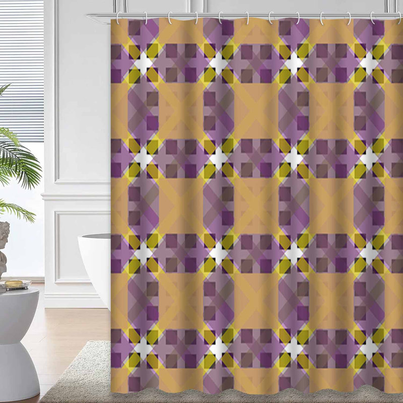 Rideau de douche Tartan, L 72 po x l 78 po