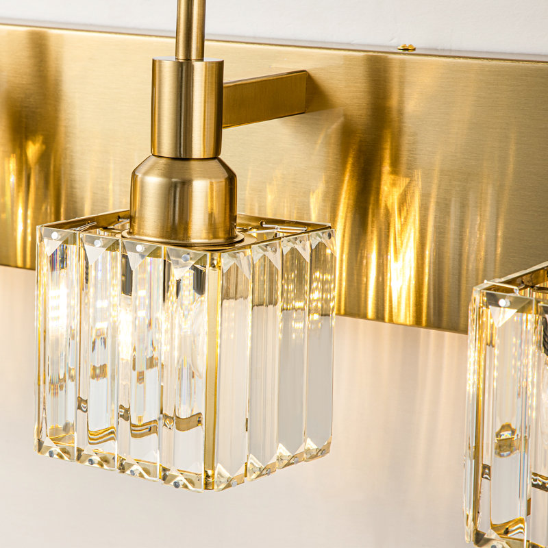 Éclairage pour meuble-lavabo à intensité variable Taevion, 4 lumières, Doré