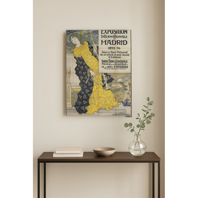 Exposition internationale de Madrid — Portrait Metal Wall Art, 10" H x 8" W