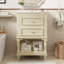 Meuble-lavabo de 20 po avec lavabo en céramique, armoire de rangement avec tablette ouverte, armoire de salle de bain rétro avec 2 tiroirs-2111362312-2111362317-2111362318
