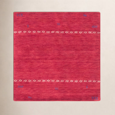 Santiago Red Handmade Wool Geometric Rug