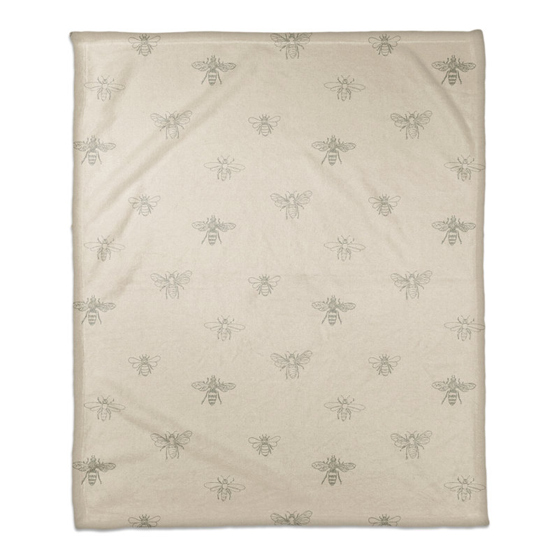 Hand Woven Throw Blanket, Gray/Cream