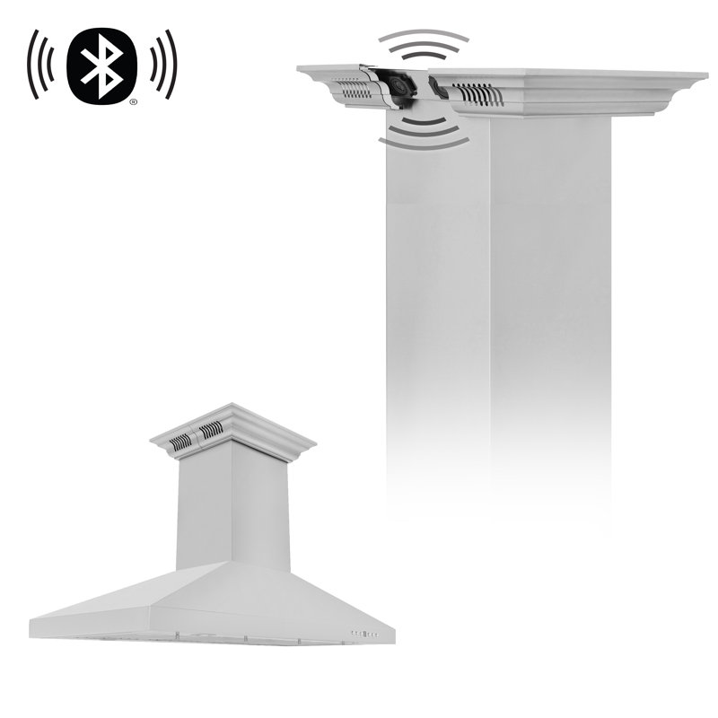 48" 400 CFM Ducted Island Range Hood in Stainless Steel