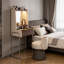 Coiffeuse 19,69 "avec un grand miroir-1796379911
