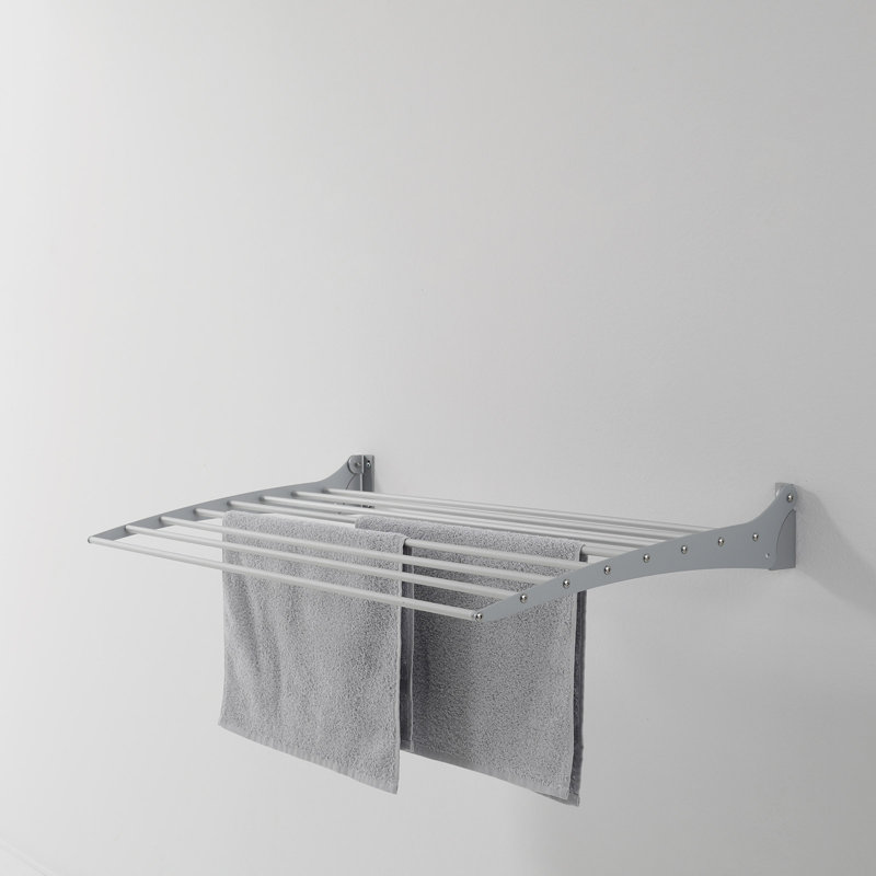 Foxydry Fold, Wall Mounted  Clothes Drying Rack, Wall Foldable Clothes Airer For Indoor And Outdoor, 60cm H x 17cm W x 13cm D