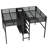 Space-Saving Twin Over Twin Metal Loft Bed with Double Desk, Wardrobe, Shelves & Electrical Outlet for Noise Reduction, woodgrain-677020629