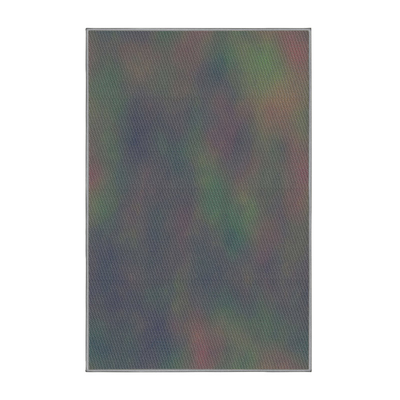 Vert Tapis décoratif, Rectangle 5 pi x 7 pi