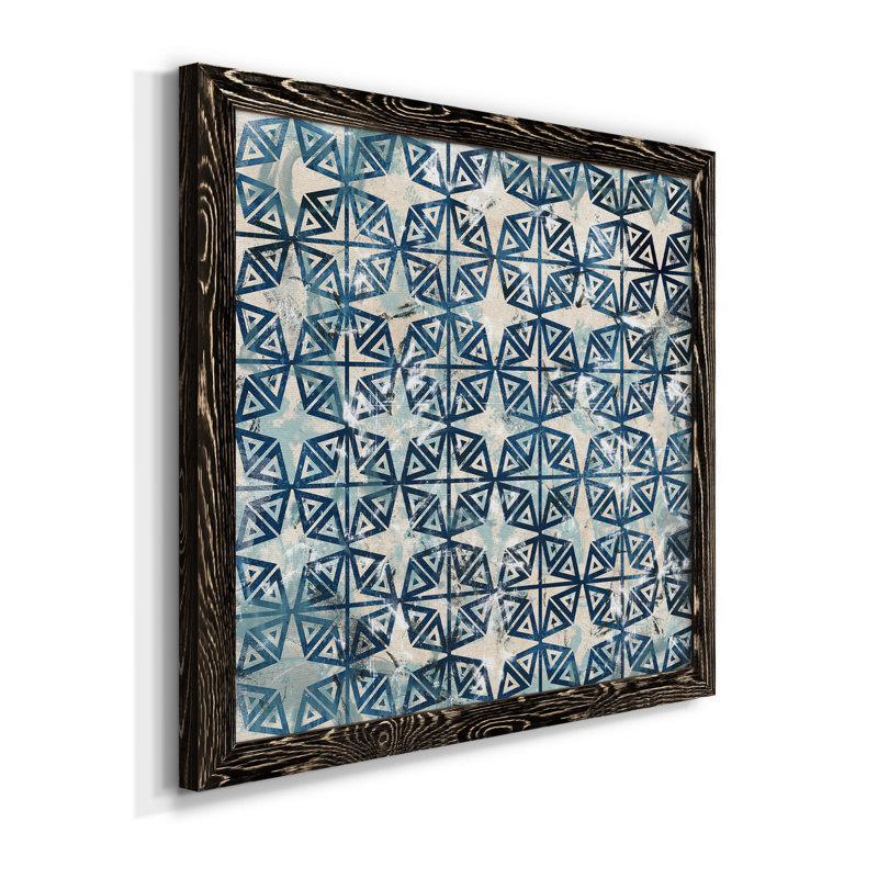 Toile encadrée Tile-Dye IV-Premium - prête à être accrochée, Cadre noir, H 35,5 po x l 35,5 po x P 1,5 po