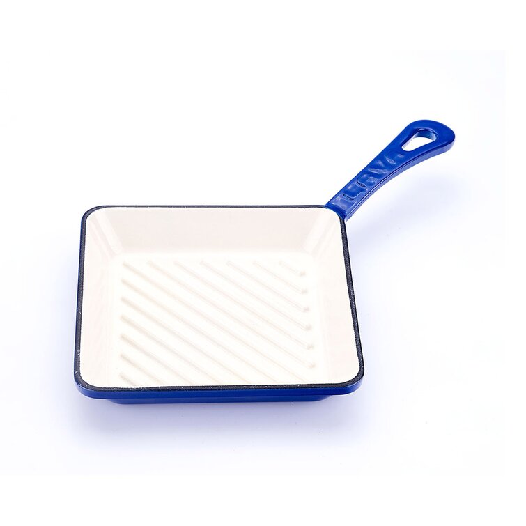 Lava Cast Iron Lava Enameled Cast Iron Mini Grill Pan 6 inch-Baby Collection Color: Blue LV P GT 1616 Bb B