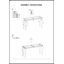 Table de canapé Glam Contemporary 1Pc avec plateau en verre blanc et structure en métal argenté pour le salon