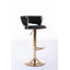 Ensemble de 2 tabourets de bar, avec repose-pieds et base pivotante en velours à hauteur réglable et tabouret de bar simple chromé-2002825607-2002825606
