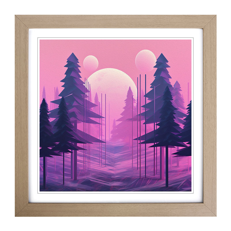 Single Picture Frame Print on Wood, Oak
