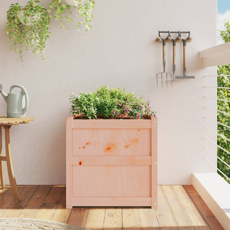 Wooden Kogut Flower Box, 27.6" H X 35.4" W X 19.7" D, Natural Douglas, 1