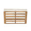 Ensemble de causeuse et table basse en bois