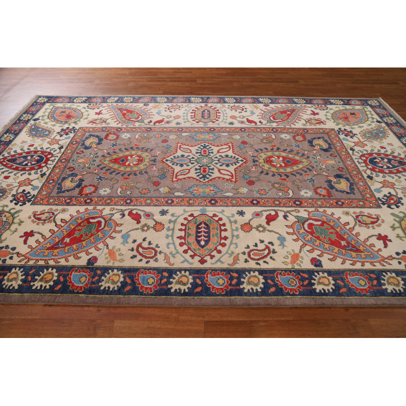 One-of-a-Kind 6'7" X 10'2" New Age Wool Area Rug in