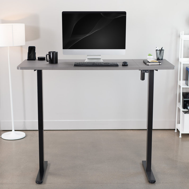 Bureau debout Vivo Electric 60 po x 24 po, Noir,  Gris foncé