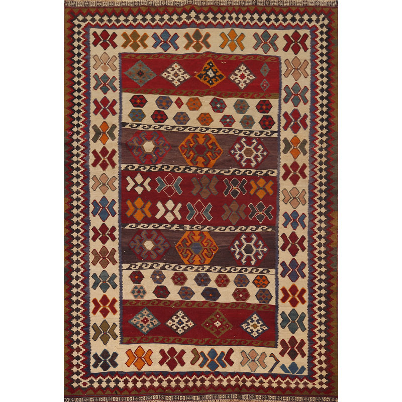 Tapis kilim à teinture végétale 5 x 8