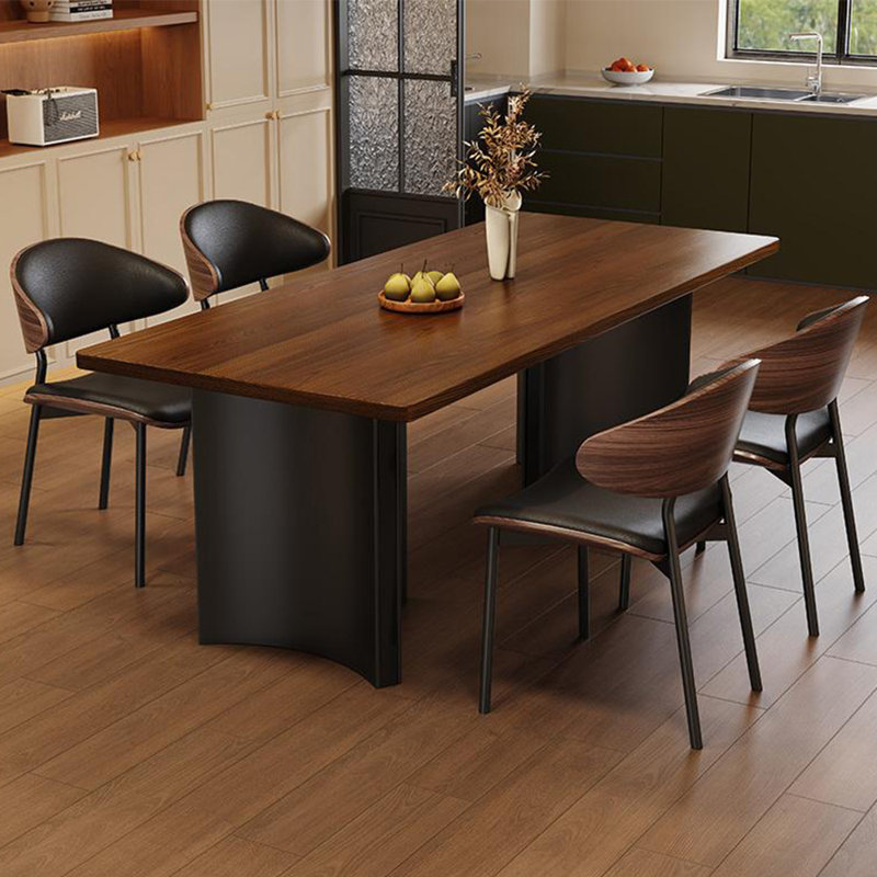 Medieval-style rectangular solid wood dining table, 29.5"H x 78.7"L x 34.6"W