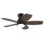 Ventilateur de plafond à profil bas 32 pouces avec lumière et télécommande, moteur à courant continu à intensité variable, pour une utilisation à l'intérieur ou à l'extérieur, noir