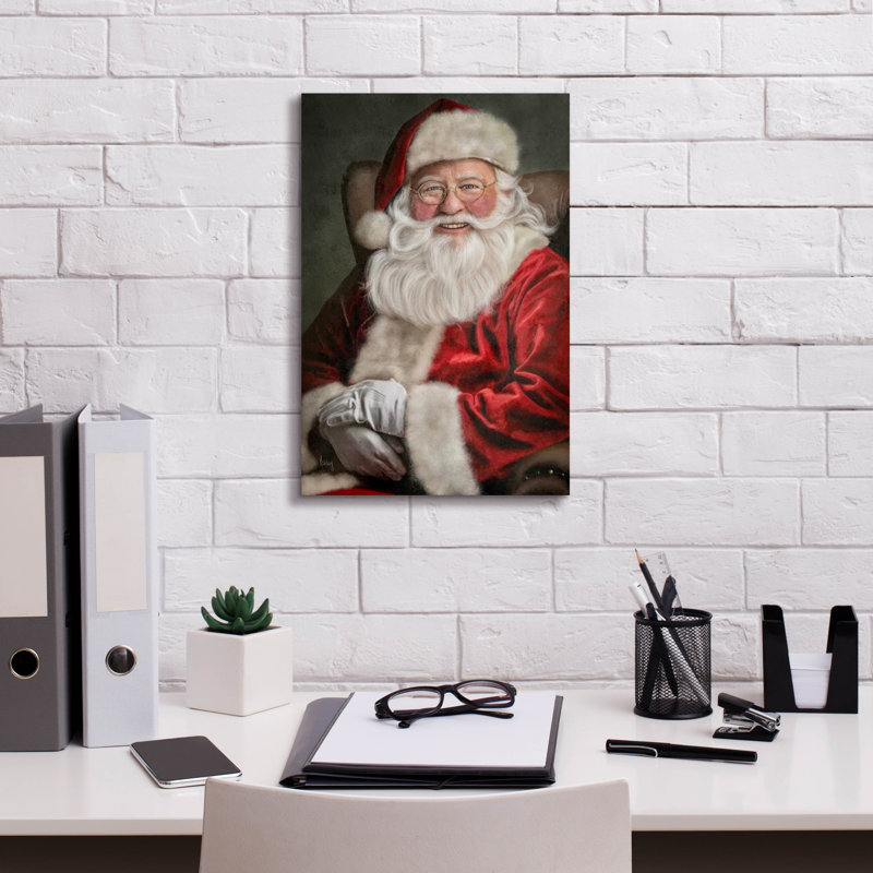 «Classic Santa» par Ashley Bradley, art mural sur toile