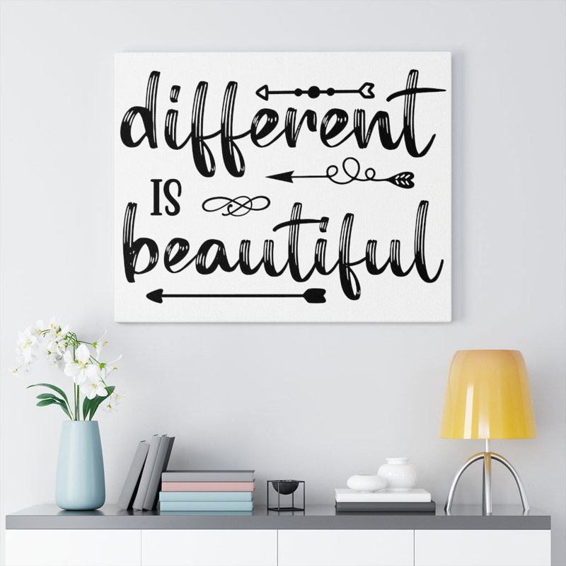 Different Is Beautiful - Wrapped Canvas Print