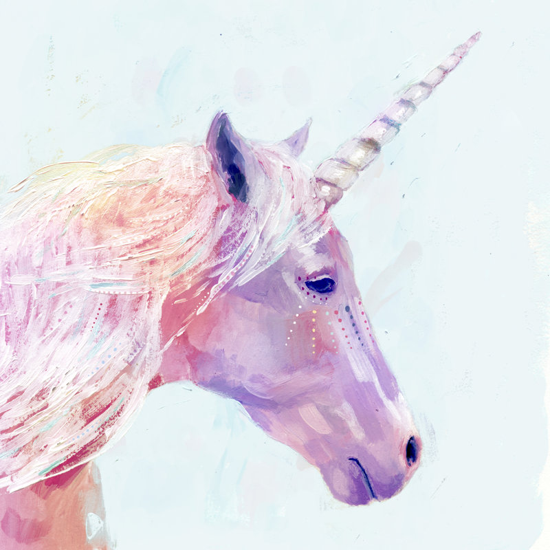 Mystic Unicorn I by Victoria Borges - Wrapped Canvas Painting, 30cm H x 30cm W x 3.8cm D