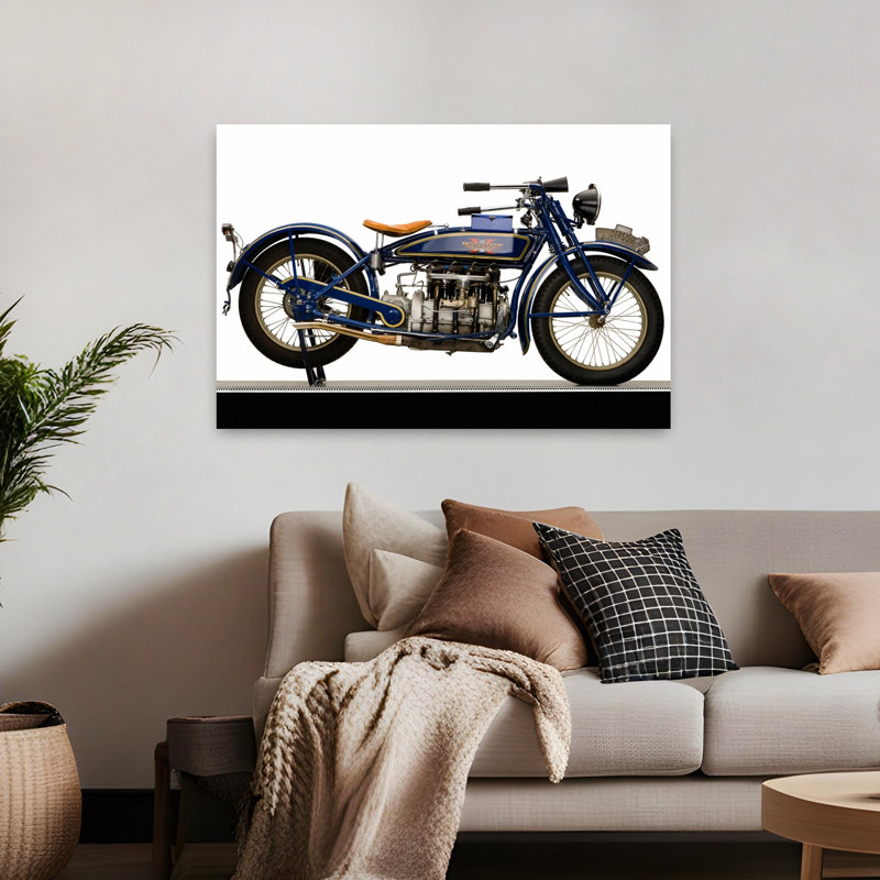 1920 Henderson Model K Four Classic Abstract Landscape Nature, art mural, H 32 po x l 48 po