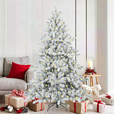 Artificial Hinged Christmas Tree with 300 LEDs PVC